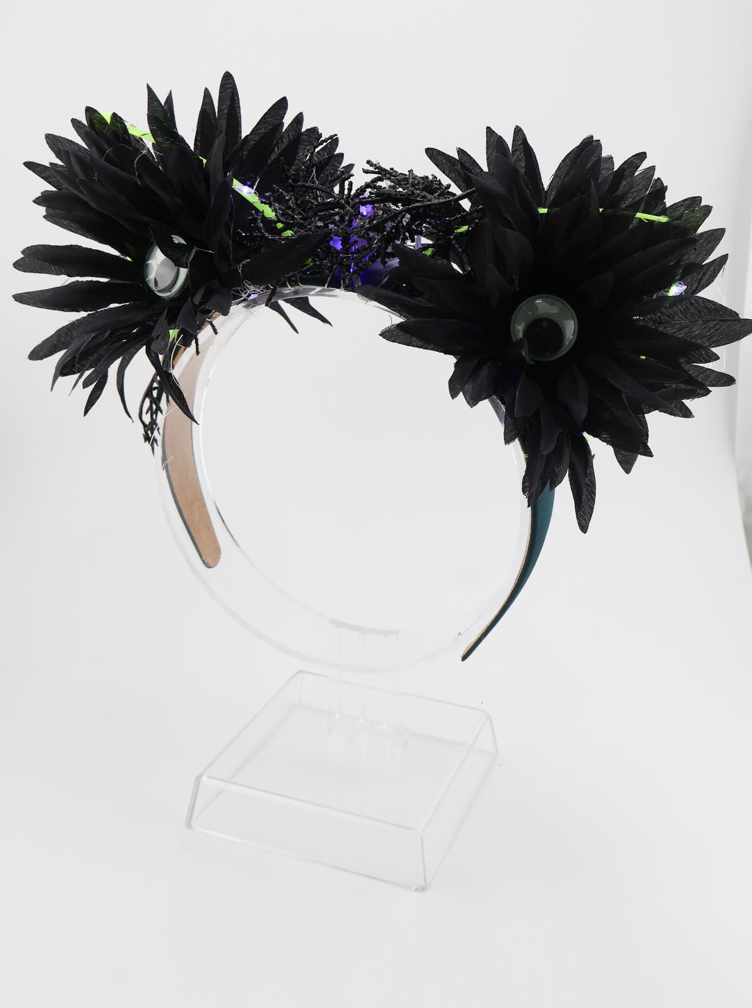 Onyx Widow Flower Headband